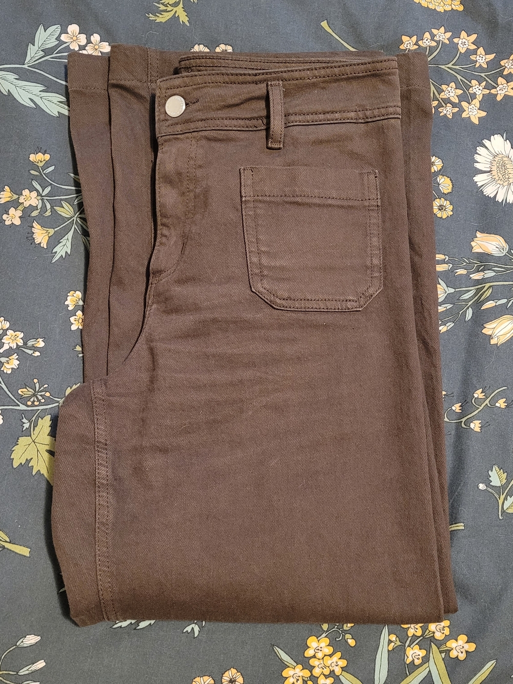 Women's Brown Wide-Leg Jeans - Flared Style
